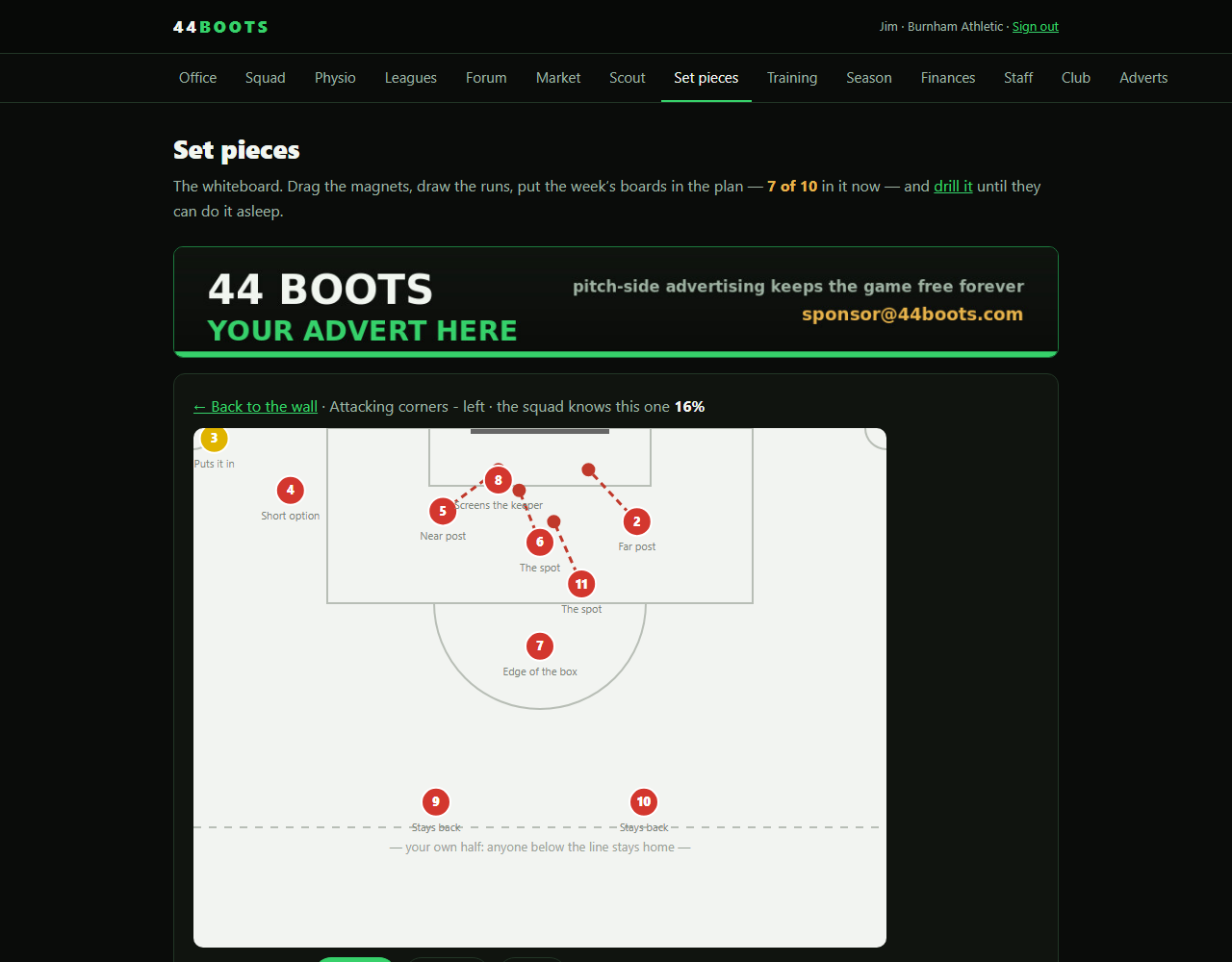 Designing a corner routine in a browser